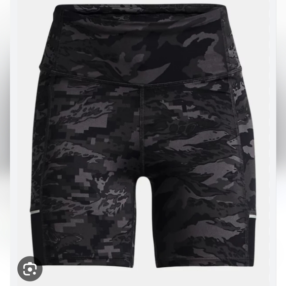 🆕️ Under Armour Fly Fast 3.0 Half Tights Black Grey Camo - Picture 3 of 12